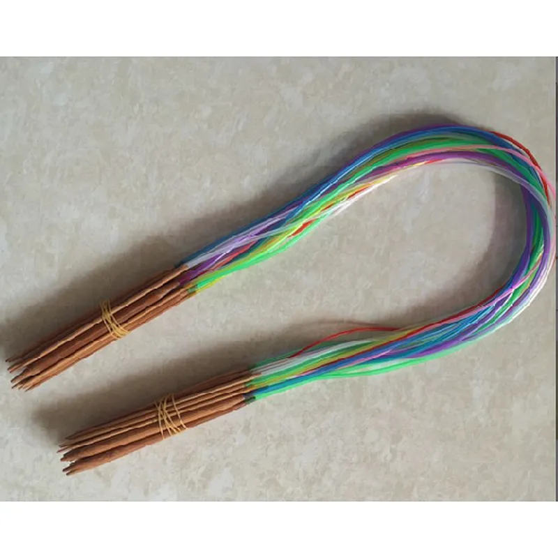 Top quality Multi-color Plastic Tube Smooth Nature Circular Bamboo Knitting Needles