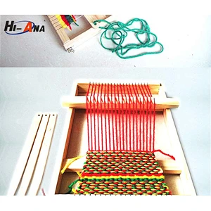 ODM OEM Customize knitting toy wooden weaving loom,Kids Children Baby Wooden Weaving Loom Toy