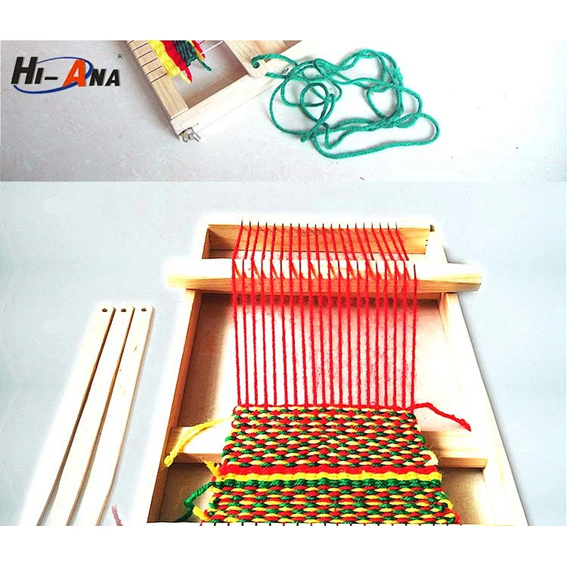 ODM OEM Customize knitting toy wooden weaving loom,Kids Children Baby Wooden Weaving Loom Toy