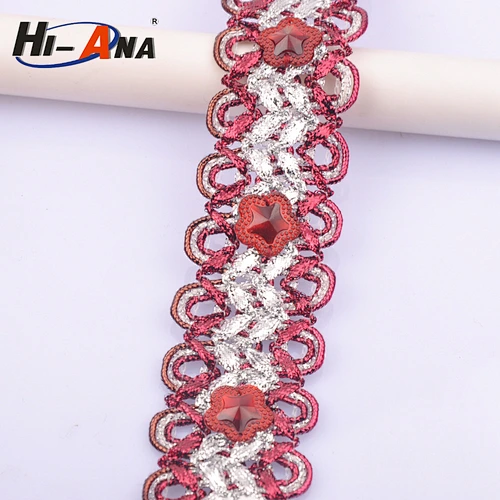 width:20mm.sequins trimming with 4mm Flat(sequer) China supplier