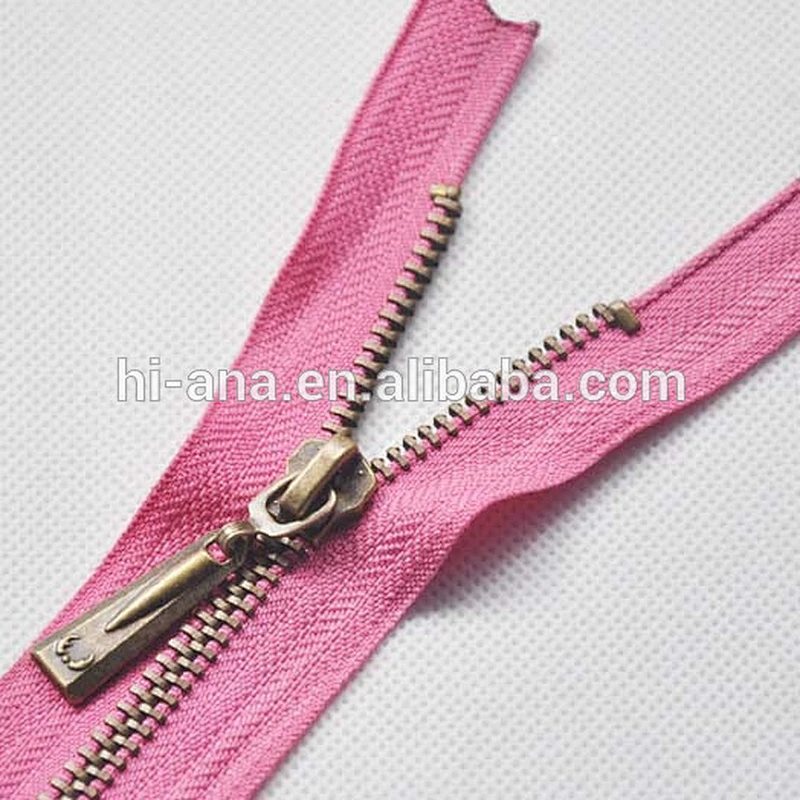 Metal Brass Two Way Zipper O/E