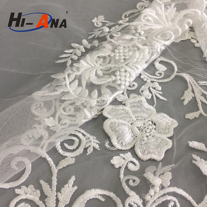 20 QC staffs ensure the quality Finest Quality embroidery french lace