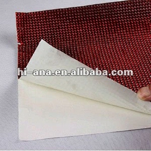 fashion resin stone mesh with adhesive back