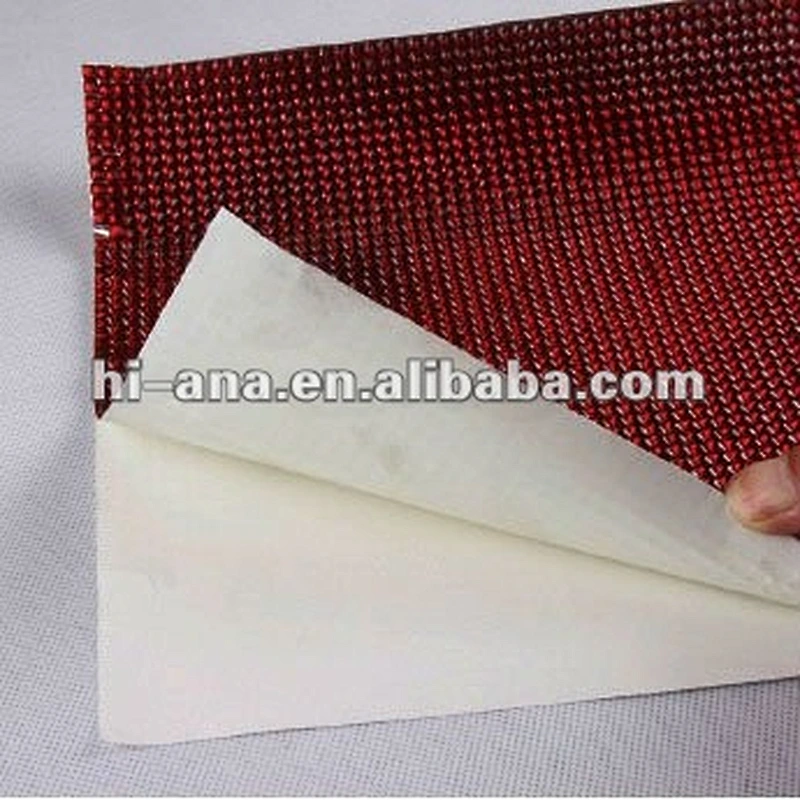 fashion resin stone mesh with adhesive back