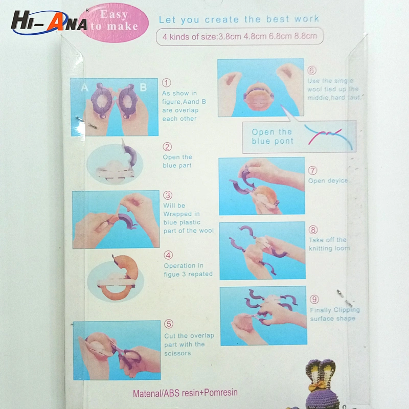 fashion 4 Sizes DIY Needle Craft Fluff Ball Weaver Needle Craft Knitting Loom Wool Tool