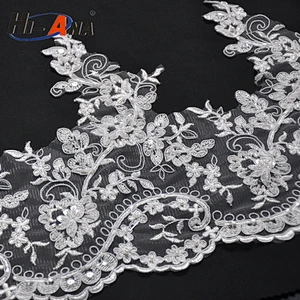 hi-ana lace3 Global brands 10 year Cheap color african lace embroidery fabric for wedding dress