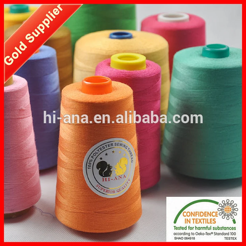 Strong Toughness 100% Polyester Sewing Thread