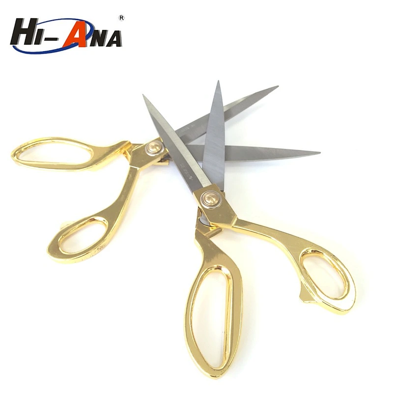 China 10.5inch golden handle tailor scissor