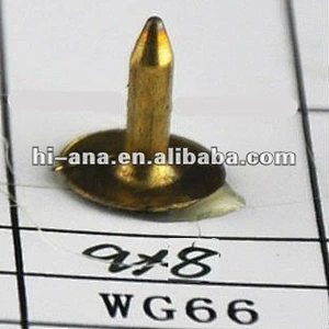 size 9x8mm metal rivet with single face China supplier
