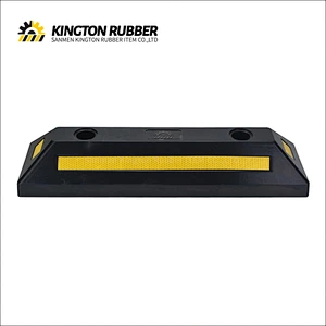550mm length Rubber Wheel Stopper with 1 Reflective Tape
