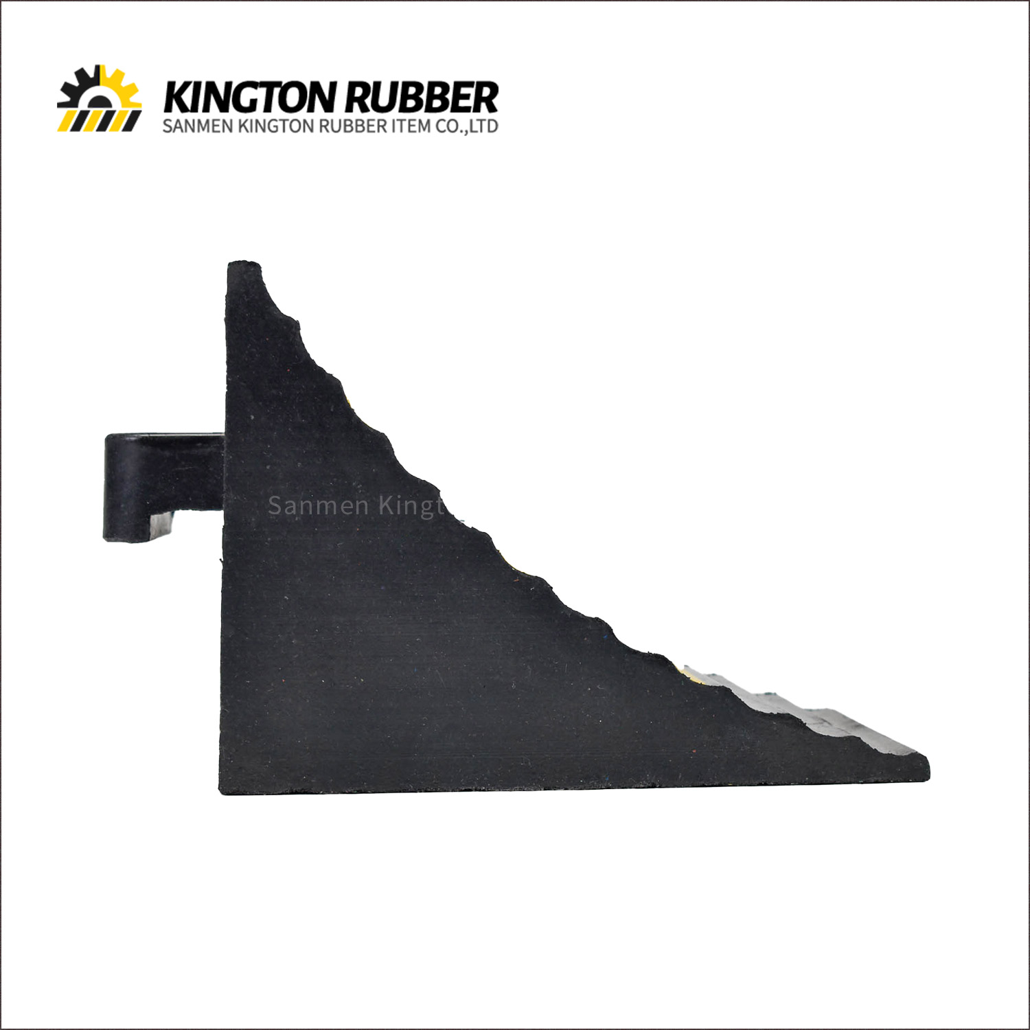 Small-size Rubber Wheel Chock with 3 Reflective Tapes