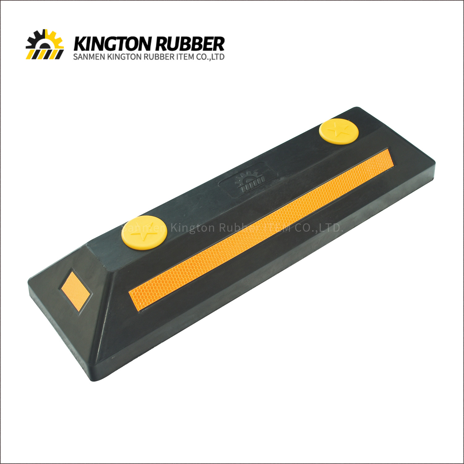 550mm length Rubber Wheel Stopper with 1 Reflective Tape