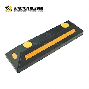 550mm length Rubber Wheel Stopper with 1 Reflective Tape