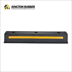 750mm length Rubber Wheel Stopper with 1 Reflective Tape