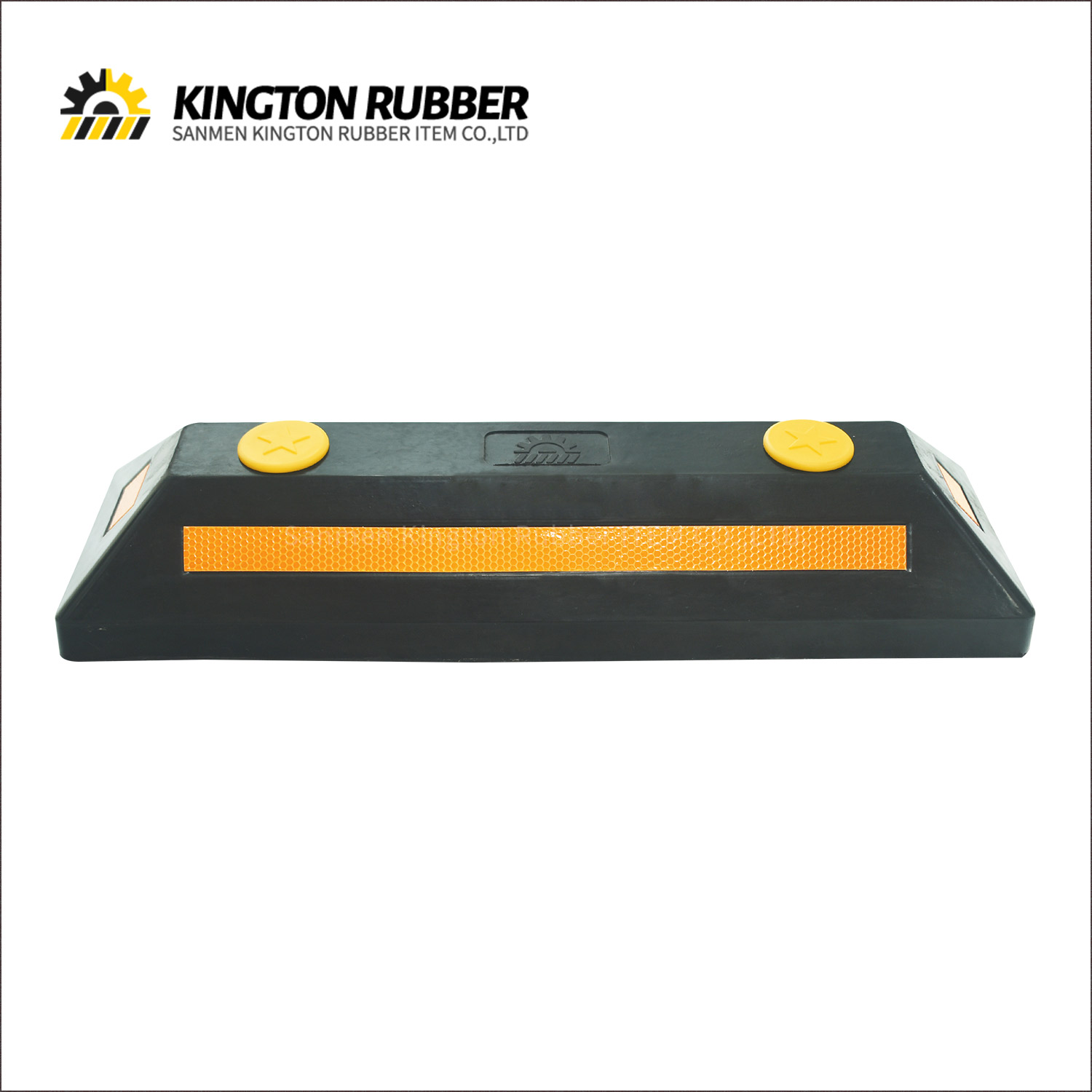 550mm length Rubber Wheel Stopper with 1 Reflective Tape