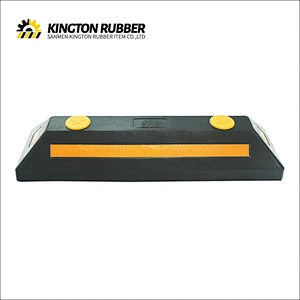 550mm length Rubber Wheel Stopper with 1 Reflective Tape
