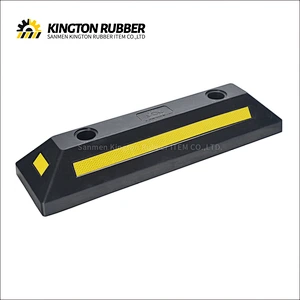 550mm length Rubber Wheel Stopper with 1 Reflective Tape