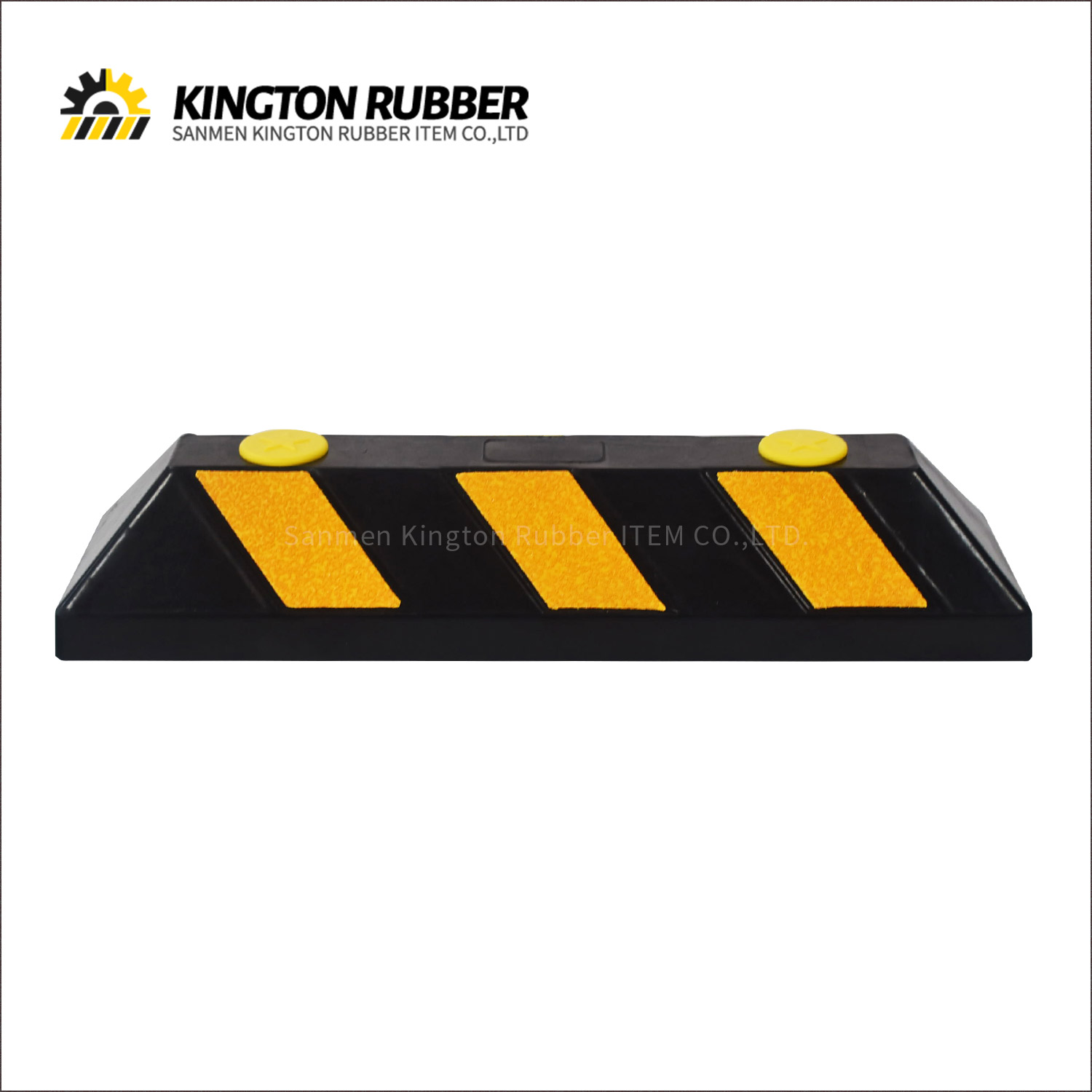 500mm length Rubber Wheel Stopper with 3 Reflective Tapes