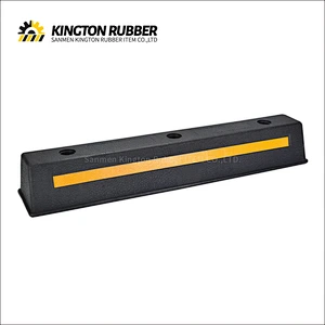 750mm length Rubber Wheel Stopper with 1 Reflective Tape