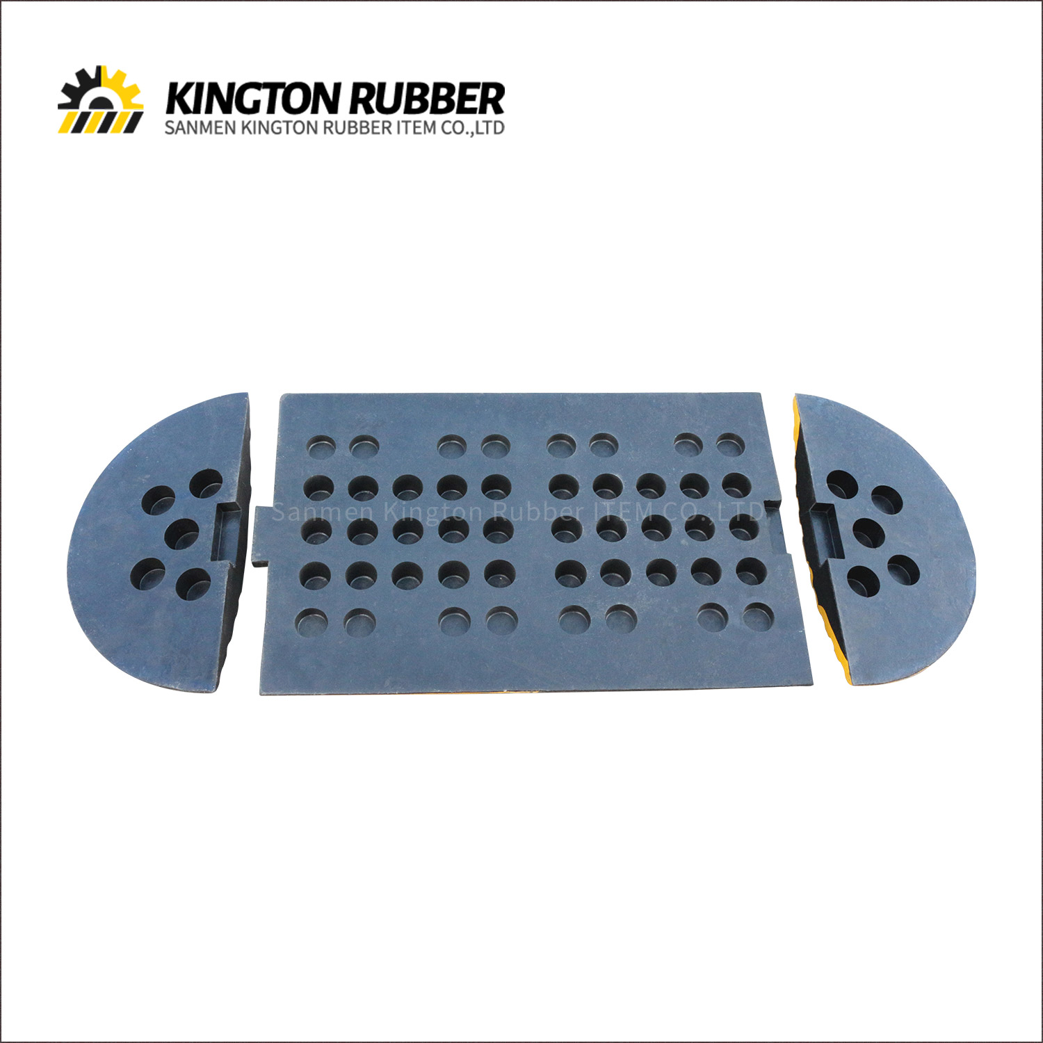350mm width V-shaped Rubber Speed Bump with Connector