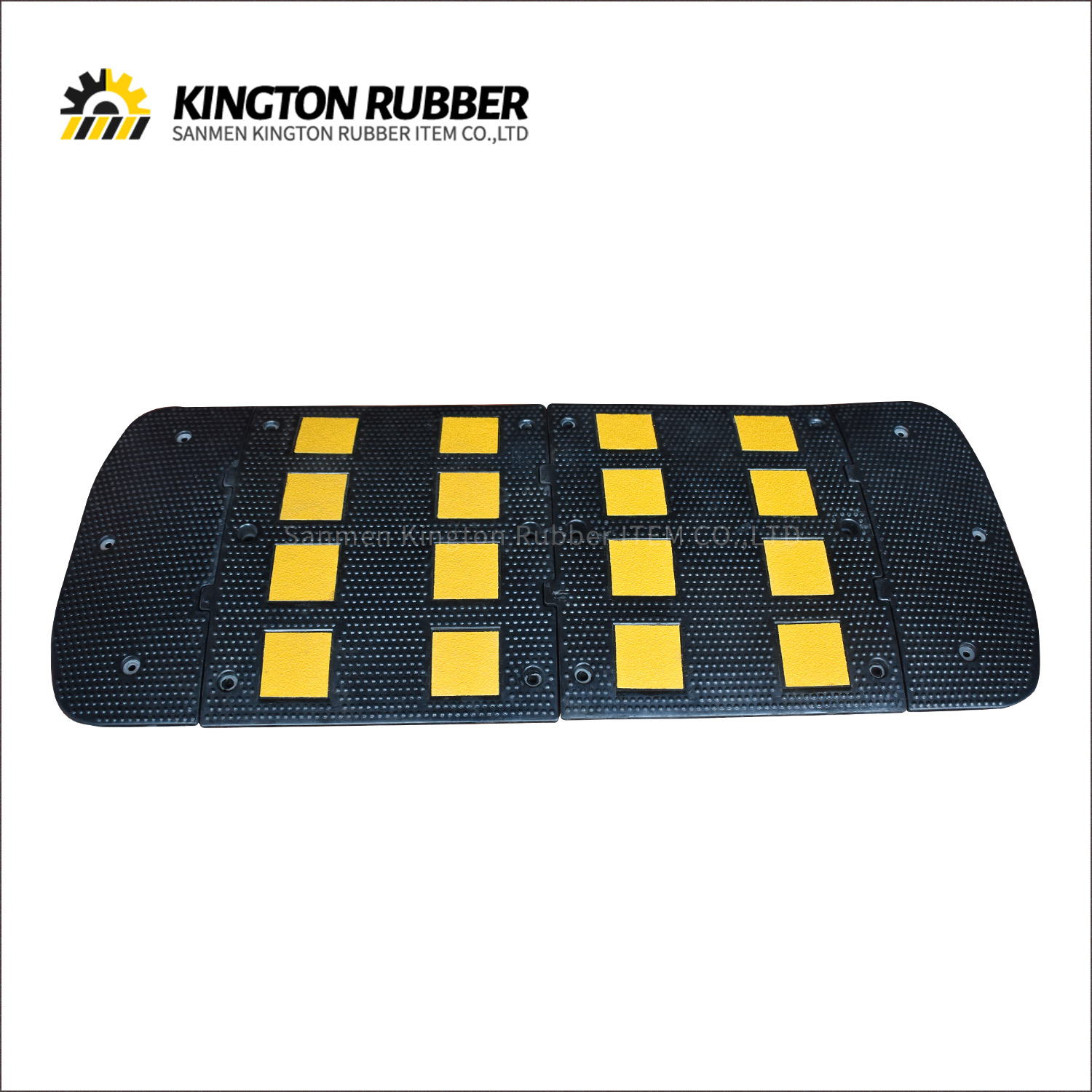 600mm width Rubber Speed Hump with 8 Reflective Sheets