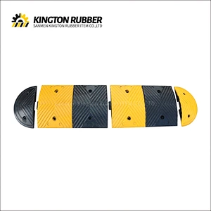 350mm width V-shaped Rubber Speed Bump with Connector