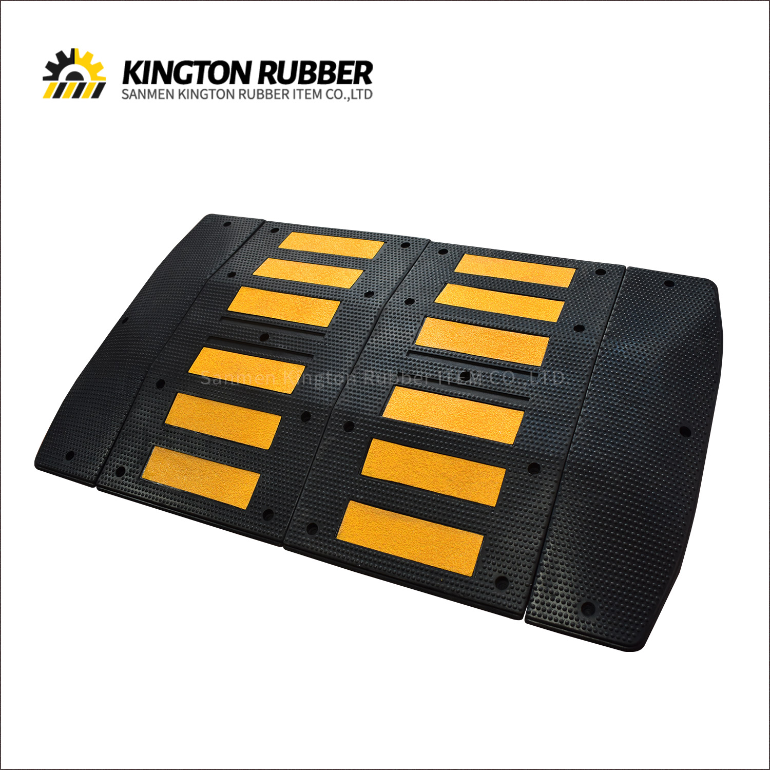 900mm width Rubber Speed Hump with 6 Reflective Sheets