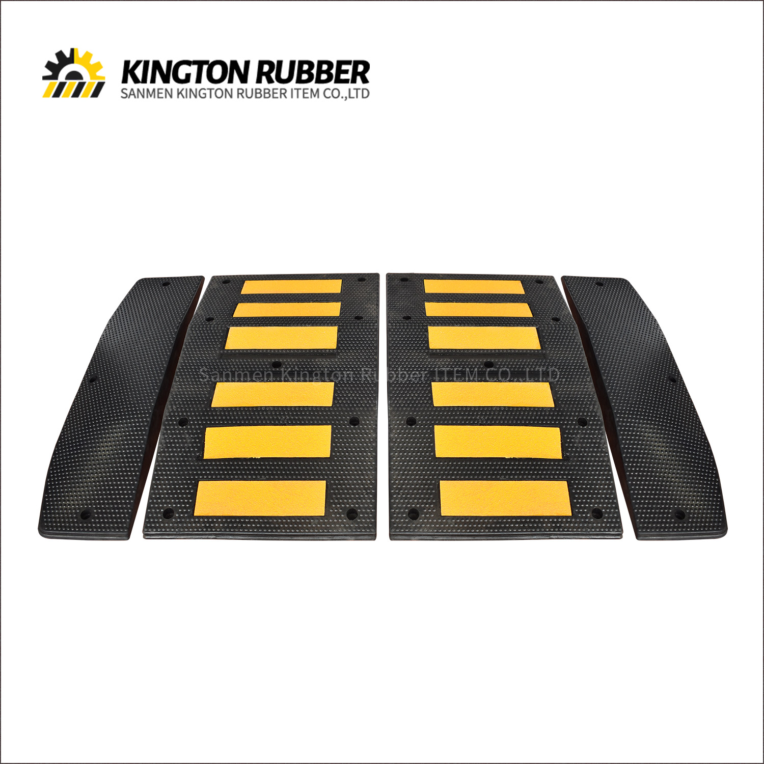 900mm width Rubber Speed Hump with 6 Reflective Sheets
