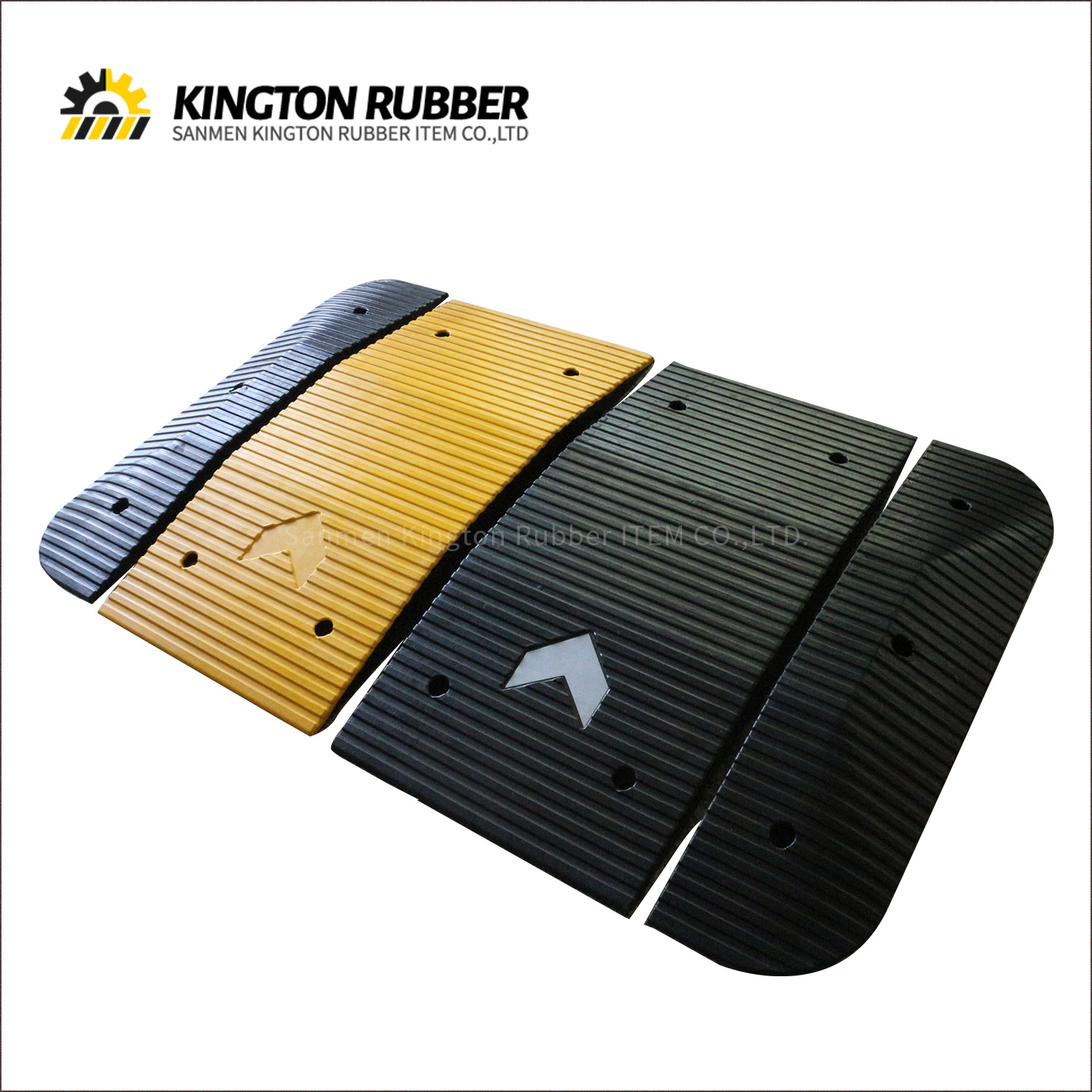 1000mm width  Cross-line Surface Rubber Speed Hump