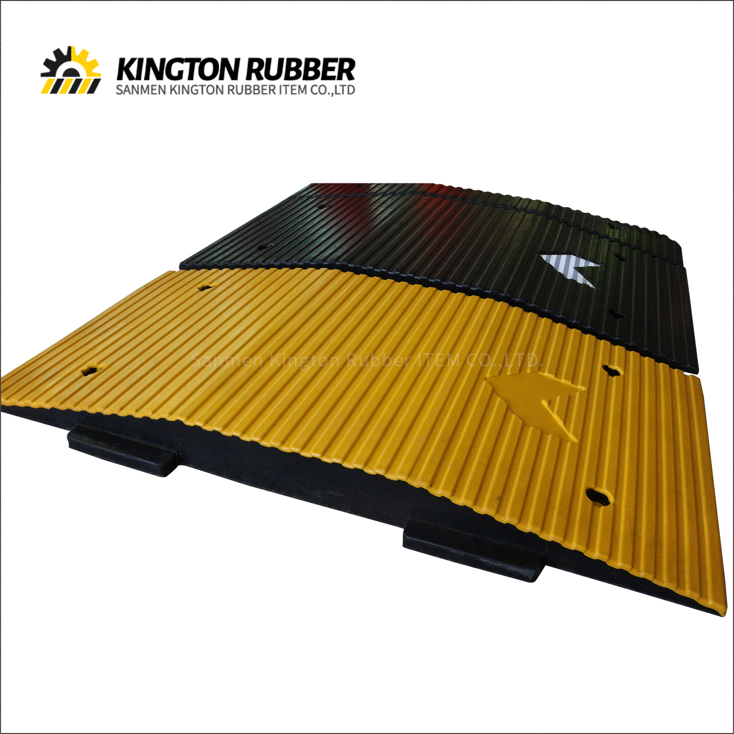 1000mm width  Cross-line Surface Rubber Speed Hump