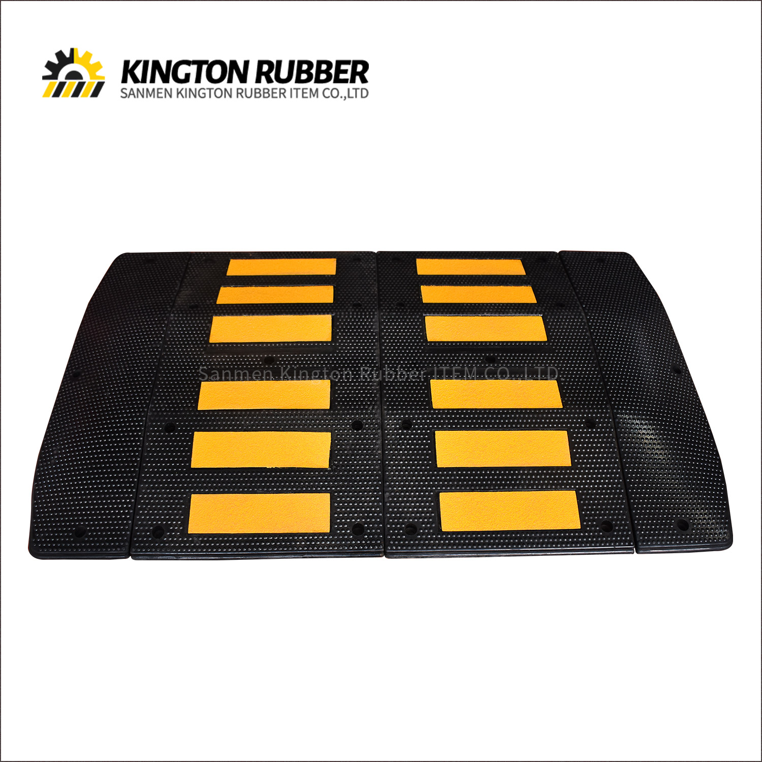 900mm width Rubber Speed Hump with 6 Reflective Sheets