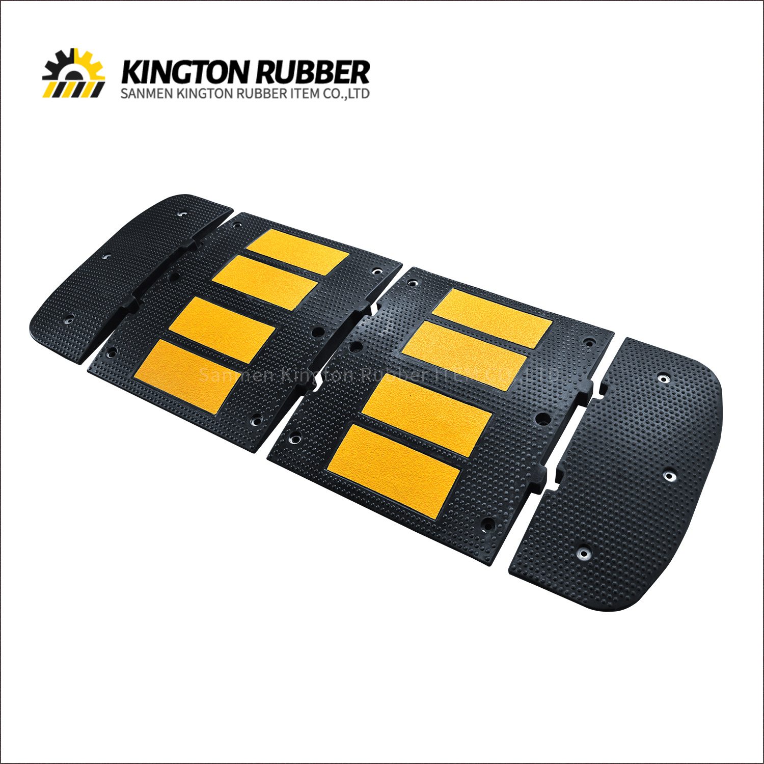600mm width Rubber Speed Hump with 4 Reflective Sheets
