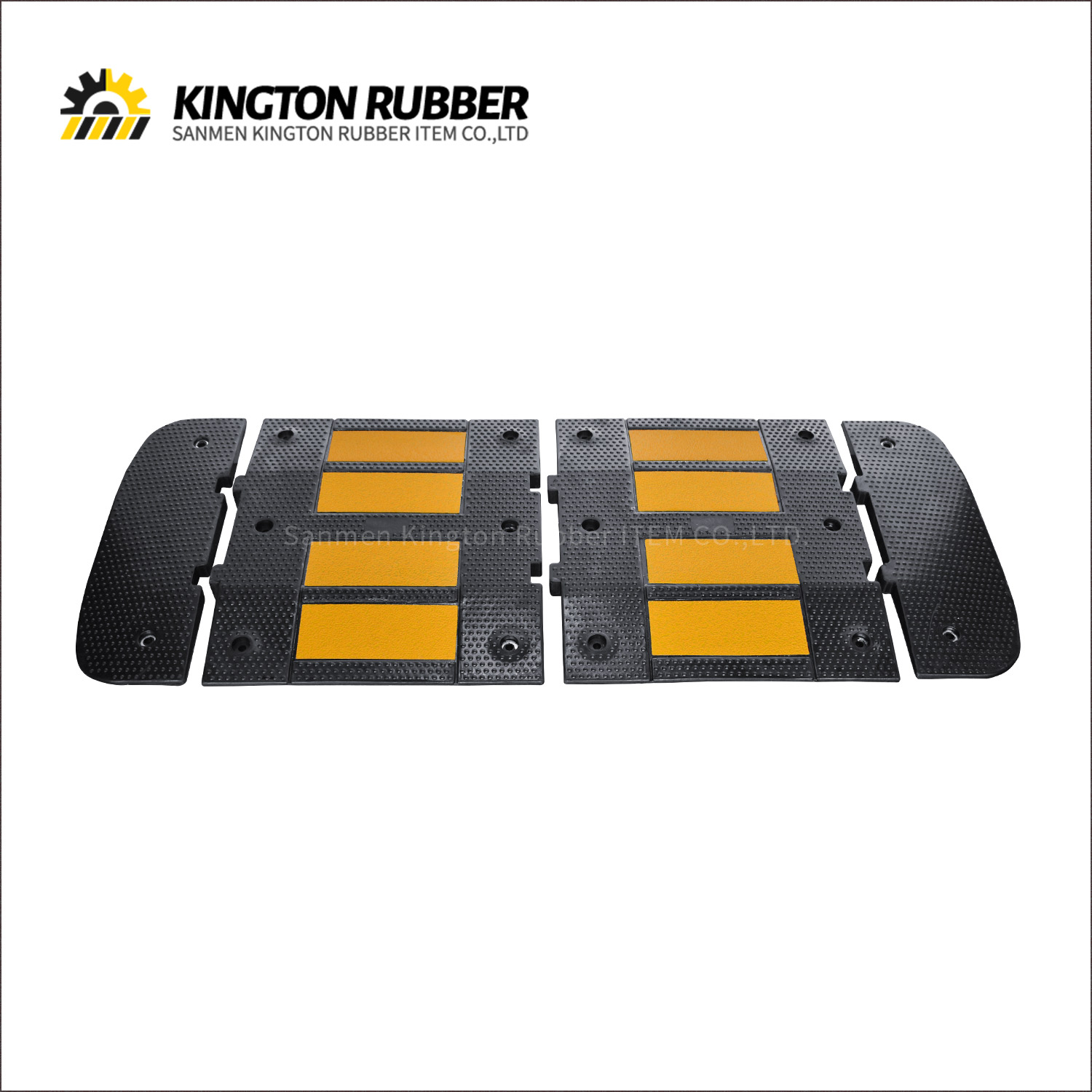 600mm width Rubber Speed Hump with 4 Reflective Sheets