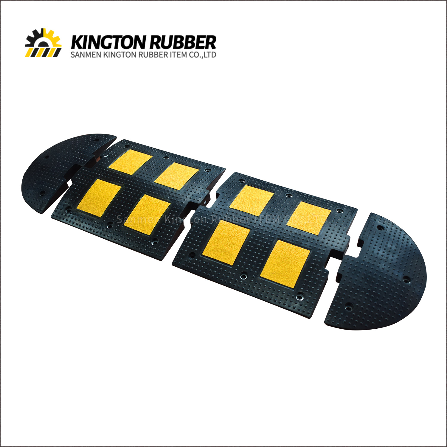 500mm width Rubber Speed Hump with 4 Reflective Sheets