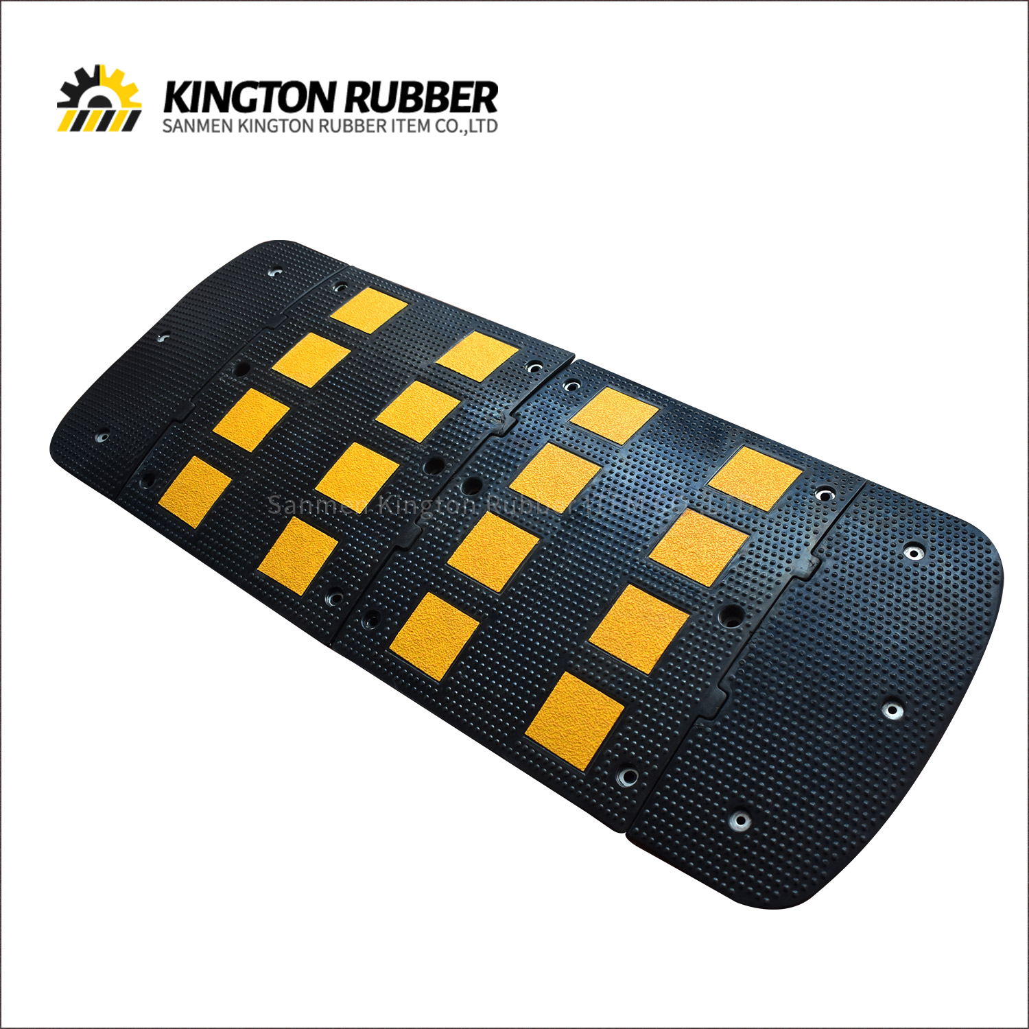 600mm width Rubber Speed Hump with 8 Reflective Sheets