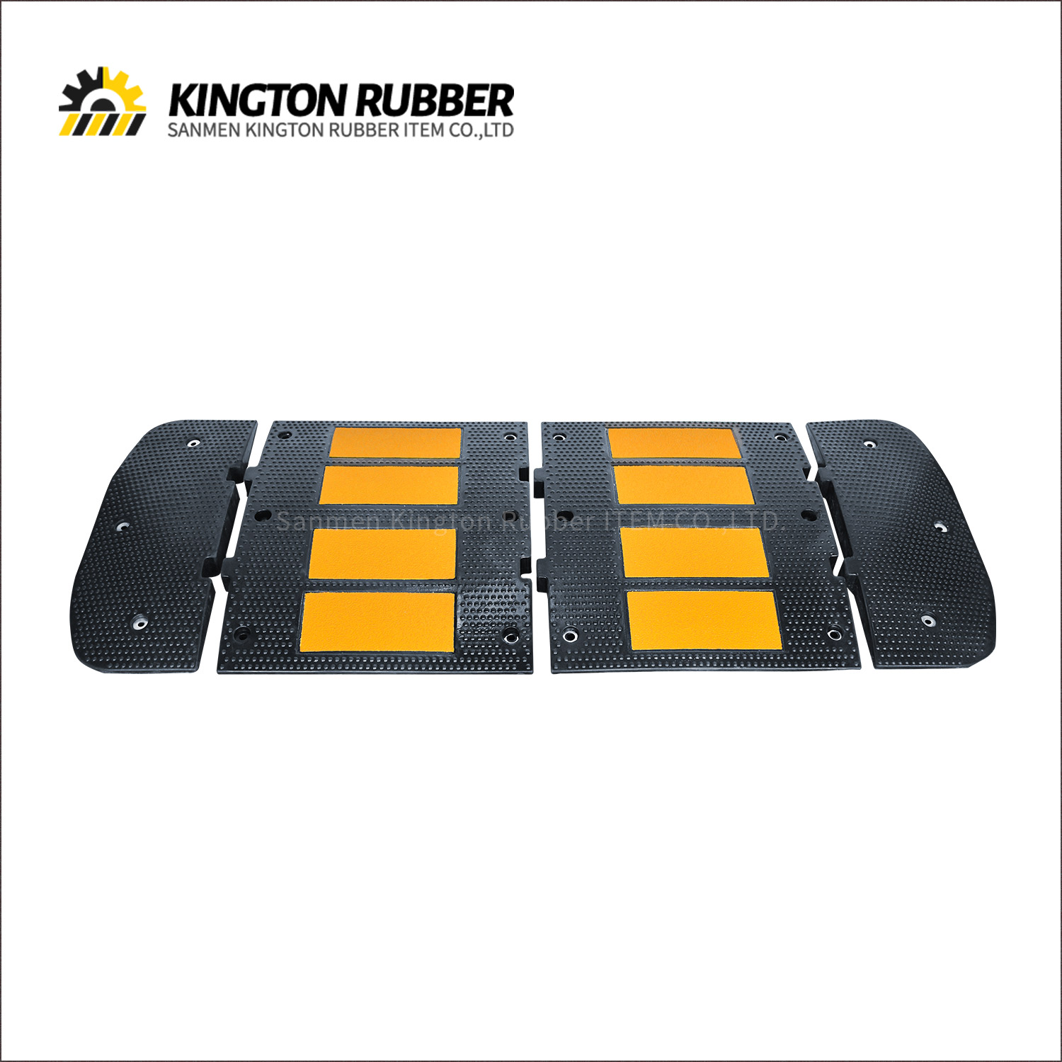 600mm width Rubber Speed Hump with 4 Reflective Sheets