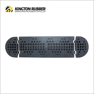 380mm width Wave Pattern Rubber Speed Bump with Connector