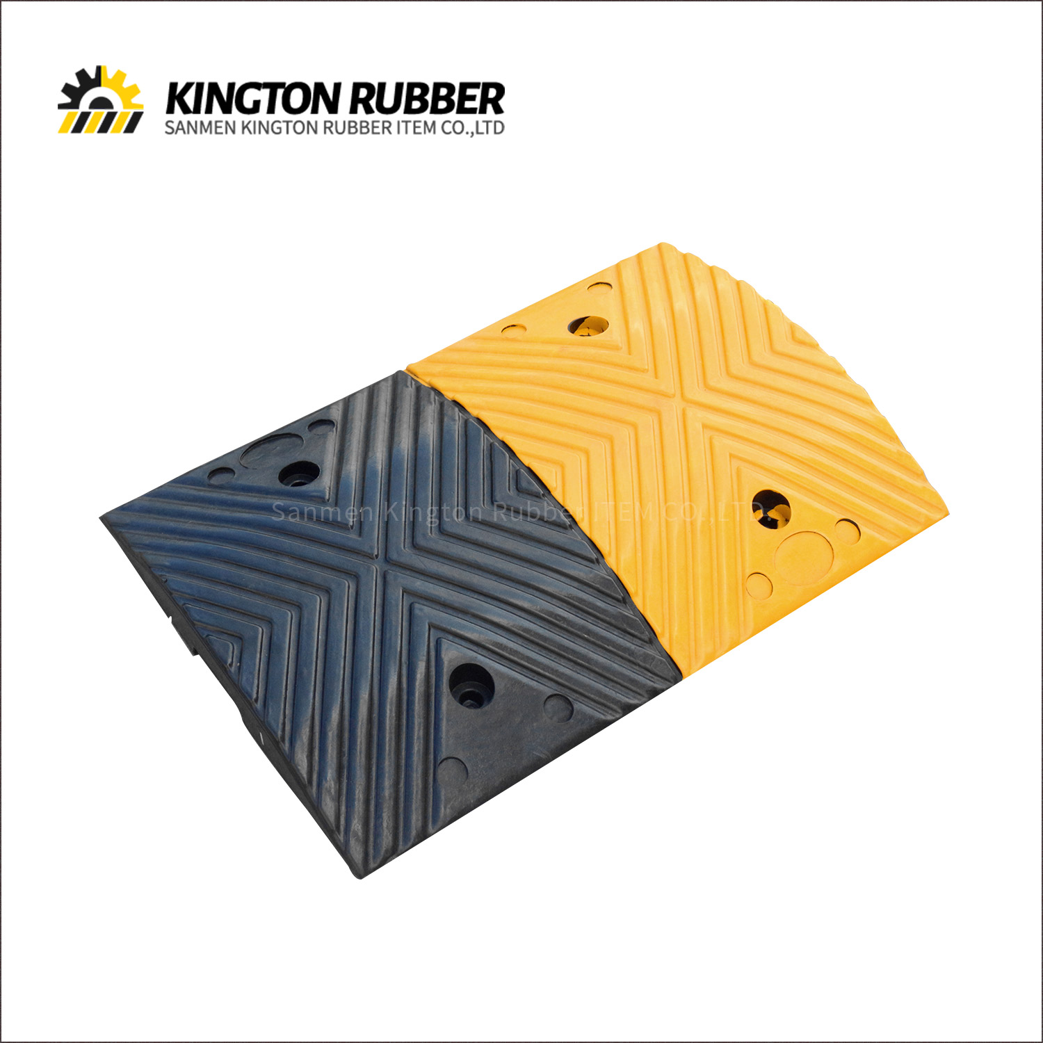 350mm width V-shaped Rubber Speed Bump with Connector