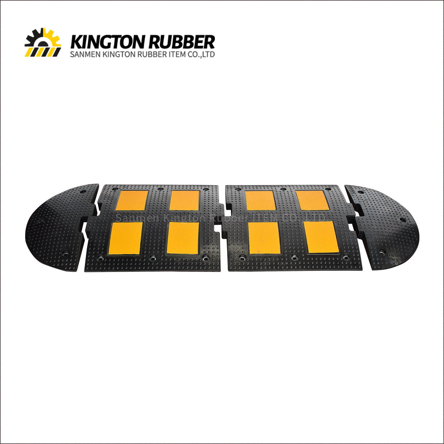 500mm width Rubber Speed Hump with 4 Reflective Sheets