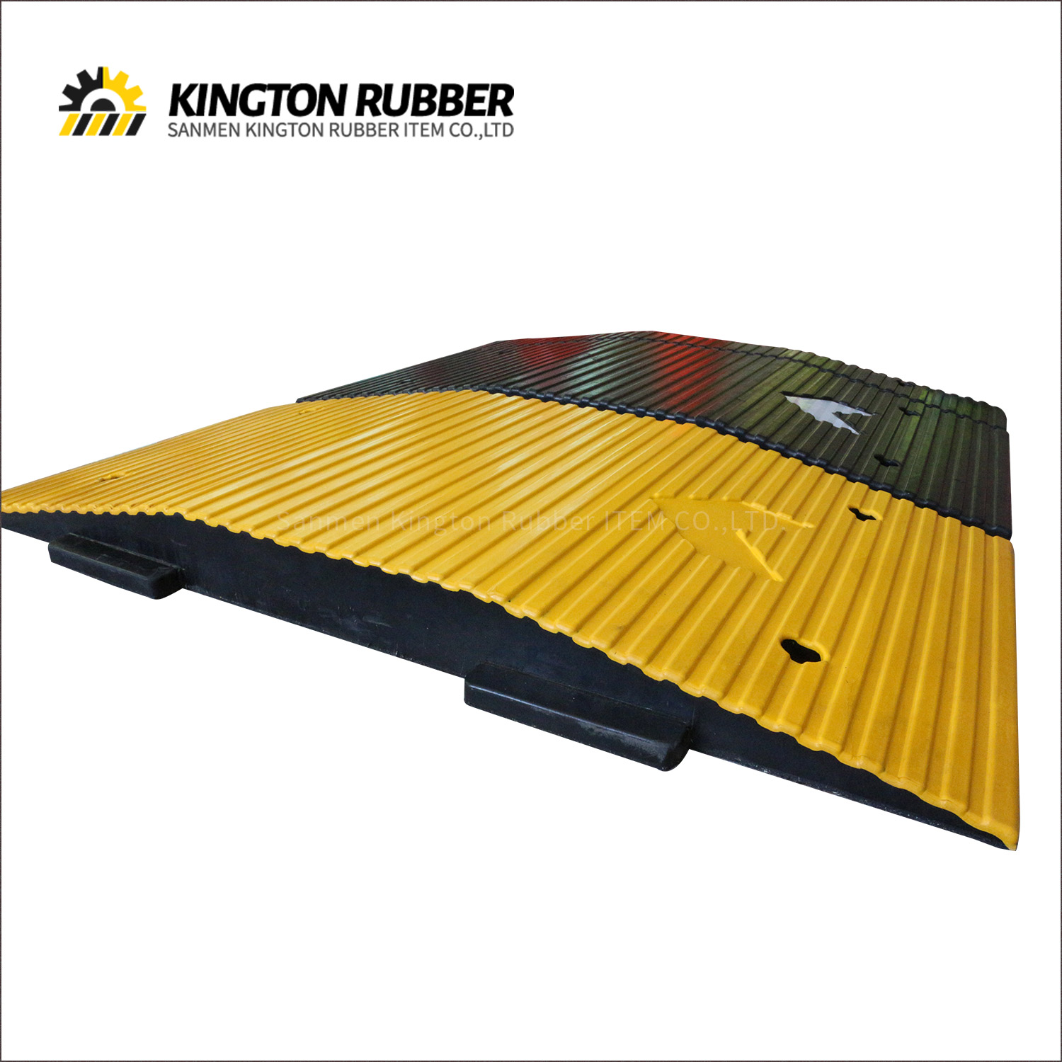 1000mm width  Cross-line Surface Rubber Speed Hump