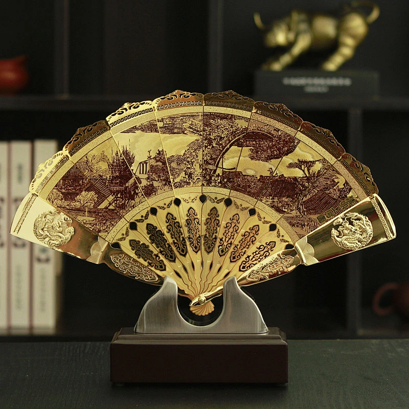 Riverside Scene at Qingming Festival Fan ornaments