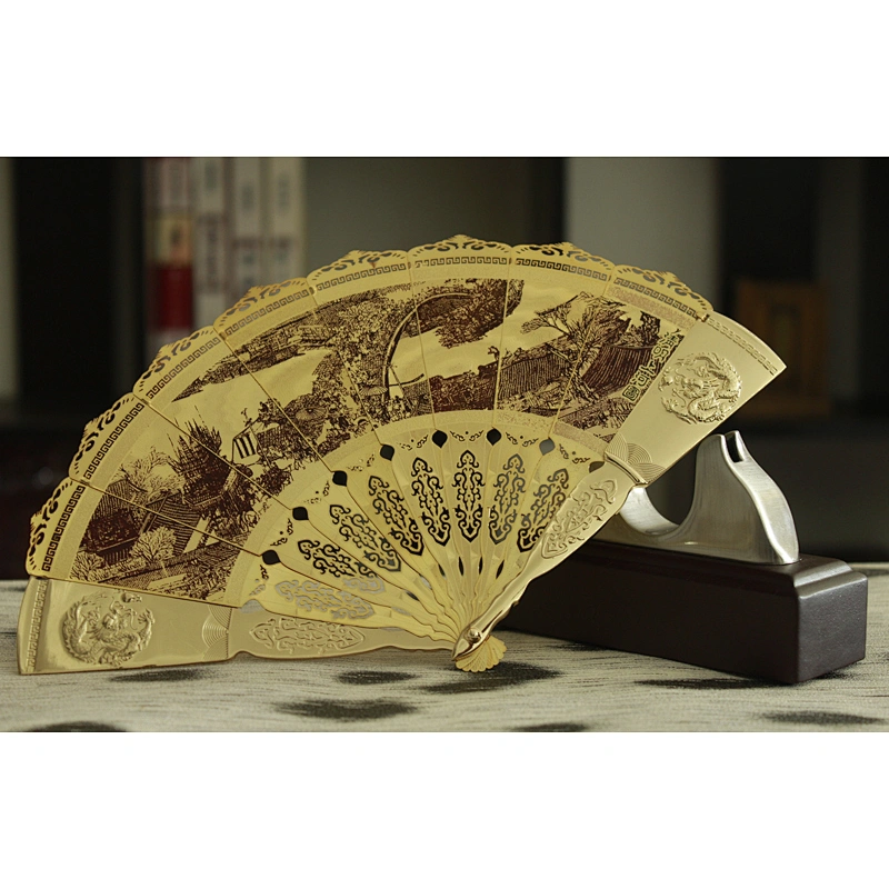 Riverside Scene at Qingming Festival Fan ornaments