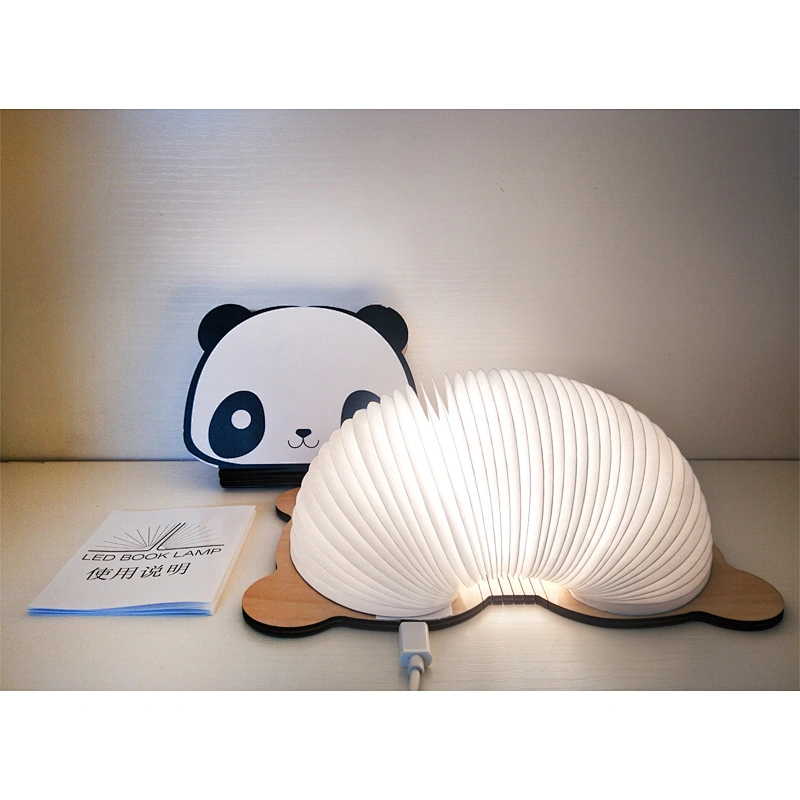 Panda、Doggy、Rabbit、Cat、Piggy Colorful Book Lamp