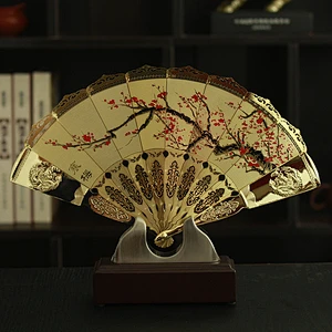 Red Plum Blossom Fan Ornament