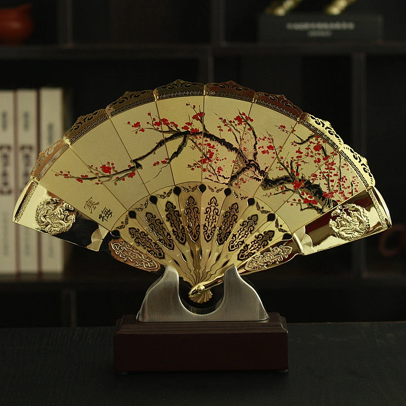 Red Plum Blossom Fan Ornament