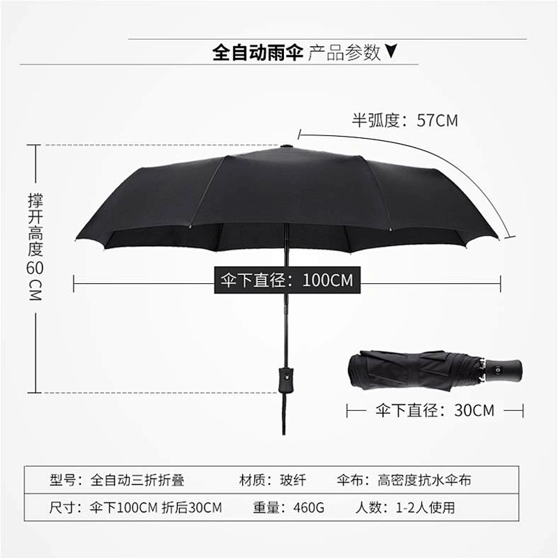 Name：21inch8k automatic open close three fold umbrella