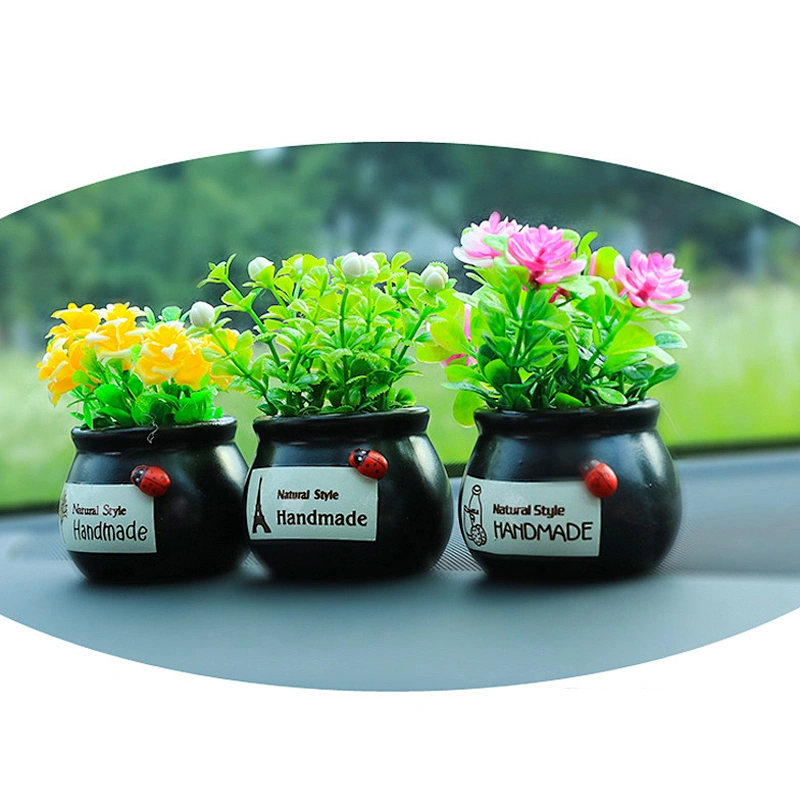Car perfume, ornament, vehicle, creative simulation, flower ornaments, small potted plants, interior decorations, ornaments and ornaments.