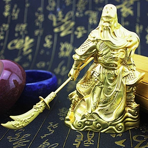 汽车用品关公香水摆件无底座合金关公香水座汽车摆件
