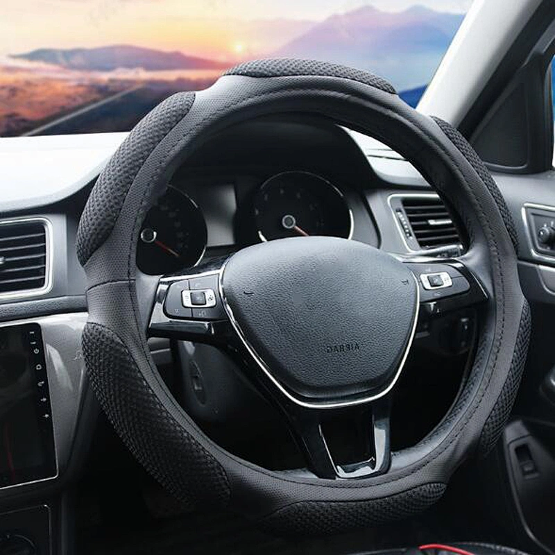 Vehicle steering wheel sheath made of cowhide