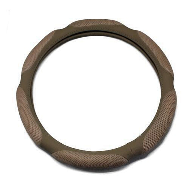 Vehicle steering wheel sheath made of cowhide